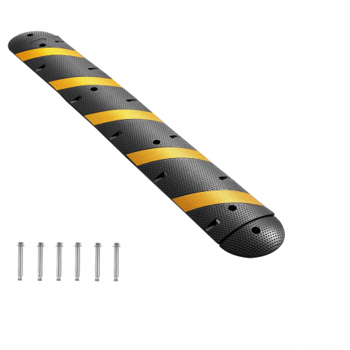 VEVOR 1830 mm guminis greičio kalnelis, 2 kanalų, sunkiasvoris eismo greičio ribotuvas