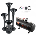 VEVOR traukinio signalų rinkinys su 4 trimito tipo oro signalais, 120 psi kompresoriumi ir 3,03 l talpos baku