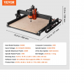 VEVOR CNC frezavimo staklės, 300 W, 3 ašių GRBL valdymas, medžio graviravimo, drožybos ir frezavimo staklių rinkinys