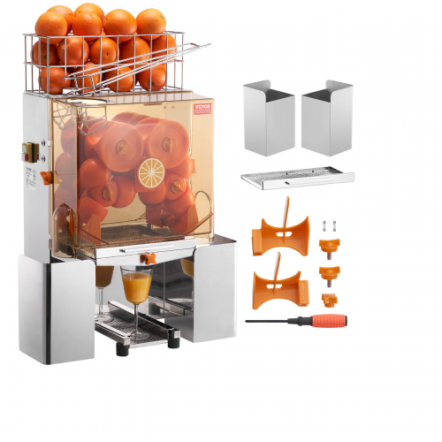 VEVOR komercinis apelsinų sulčiaspaudė, 120 W automatinis