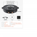 VEVOR „Hot Pot“ su griliu, 1800 W, 2-in-1 elektrinis bedūmis grilis