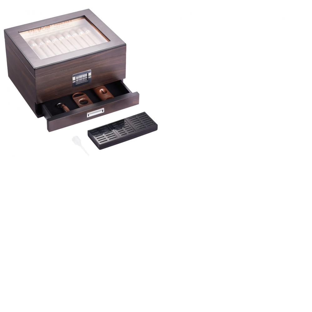VEVOR cigarų humidoras, cigarų dėžė su stikliniu dangčiu VEVOR cigarų humidoras, cigarų dėžė su stikliniu dangčiu