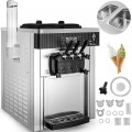 Minkštų ledų gaminimo aparatas, 2200 W, 3 skoniai. 20-28l/val