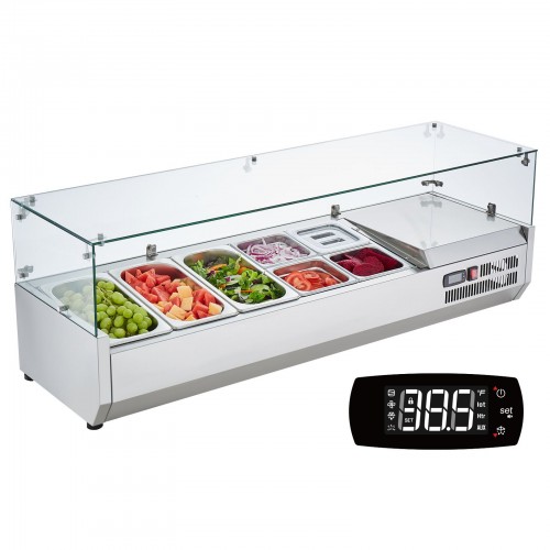 Salotų šaldytuvas kebabų - picų ruošimo stotis 55 inch
