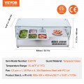 Salotų šaldytuvas kebabų - picų ruošimo stotis 40 inch