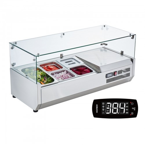 Salotų šaldytuvas kebabų - picų ruošimo stotis 40 inch