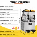 Šerbeto aparatas VEVOR 2x12L