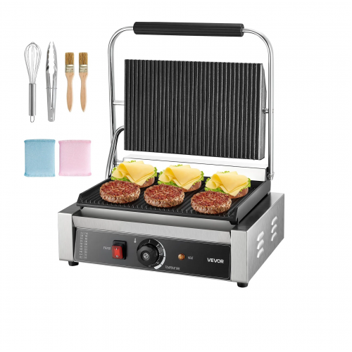 VEVOR komercinis Panini grilis, 2200 W elektrinė sumuštinių Panini kepyklėlė