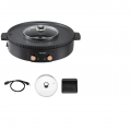 VEVOR „Hot Pot“ su griliu, 1800 W, 2-in-1 elektrinis bedūmis grilis