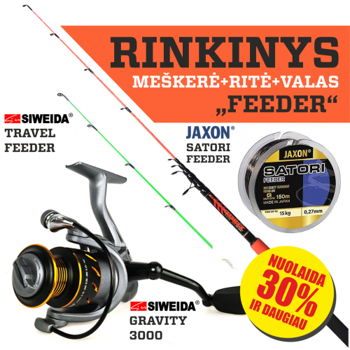 Žvejo mėgėjo -„FEEDER“ RINKINYS.,NUOLAIDA 30% ir daugiau