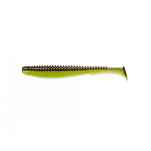 Silikoninis masalas FishUp U-Shad 4″ #203 – Green Pumpkin/Flo Chartreuse
