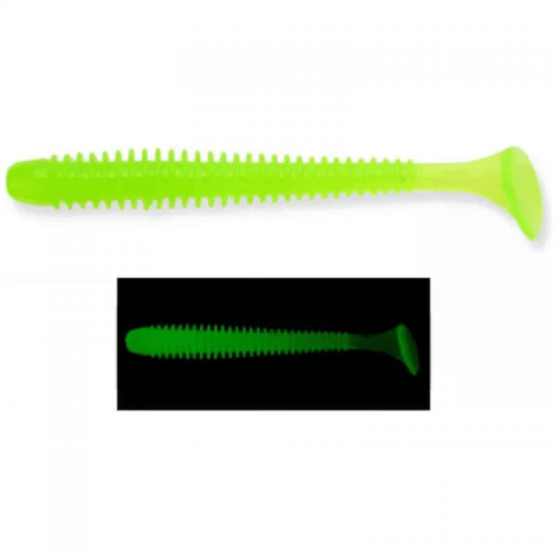 Keitech Swing Impact 3.5" 026S Clear Chartreuse Glow