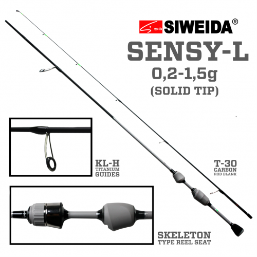 Spiningas Siweida SENSY-L. 1,75m 0,2-1,5g avižadrėbiui